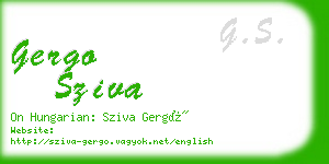 gergo sziva business card